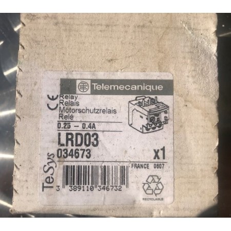 TELEMECANIQUE LRD03 034673 RELAYS