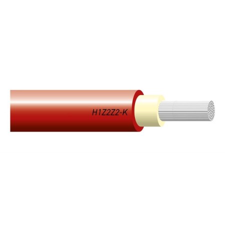 Cavo solare H1Z2Z2-K 1X6mmq rosso matassa ml. 100