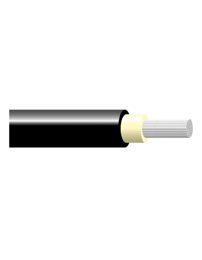 Solar cable H1Z2Z2-K 1x6mmq black skein ml. 100