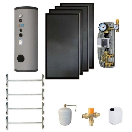 Tml SKS504CS2 Kit 4 collettore PTML2.6AV + 1 bollitore 500lt. a un serpentino fisso + 1 modulo CS2 + accessori