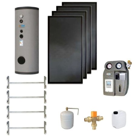 Tml SKD504CS2G Kit 4 collettore PTML2.6AV + 1 bollitore 500lt. a due serpentini fissi + 1 modulo CS2G + accessori