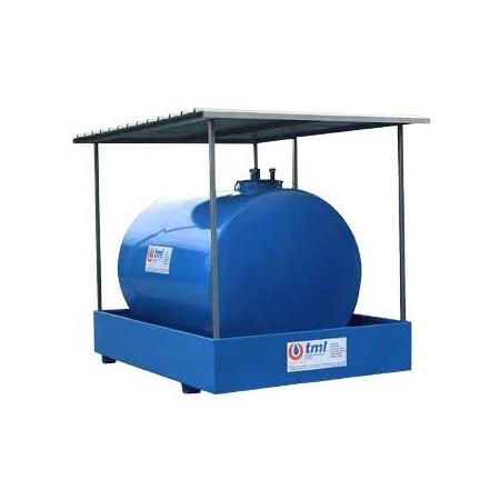 LT painted diesel storage tank. 5000 with basin for outdoor use