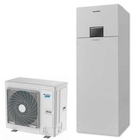 Gree Versati todo en uno GRS-CQ6.0Pd/NhH-E(O) + GRS-CQ6.0PdG/NhH-E(I) Bomba de calor aire/agua 6kw gas R32 DC Inverter 230v