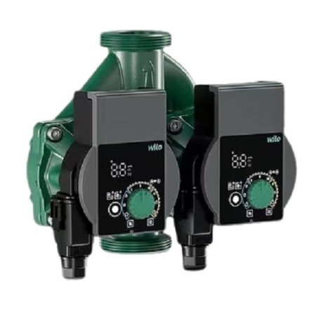 Wilo YONOS PICO-D 30/1-8 Circolatore standard gemellare rotore bagnato, alta efficienza, tecnologia EC per la regolazione elettronica, attacchi filettati 1.1/4" PN10, interasse 180mm, 1X230V