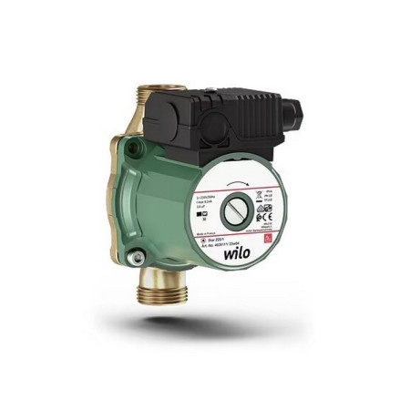 Wilo STAR-Z 20/5-3 Umwälzpumpe Ein-Nassrotor, selbstgeschützter Asynchronmotor, für Warmwasserkreise, 3/4" Gewindeanschlüsse PN10, Radstand 150mm, 1X230V