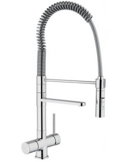 3-way sink mixer with separate water outlet and chrome...