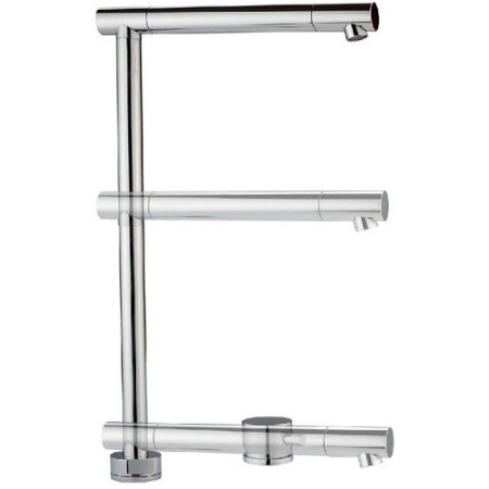 Telescopic sink mixer for window sills adjustable height chrome