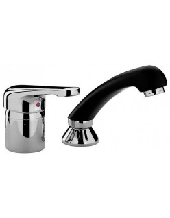 Grifería de peluquería ducha de mano cromada negra