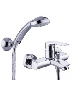 Bathtub mixer with duplex LIME chrome