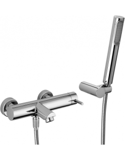External bathtub mixer with duplex shower Stick series...