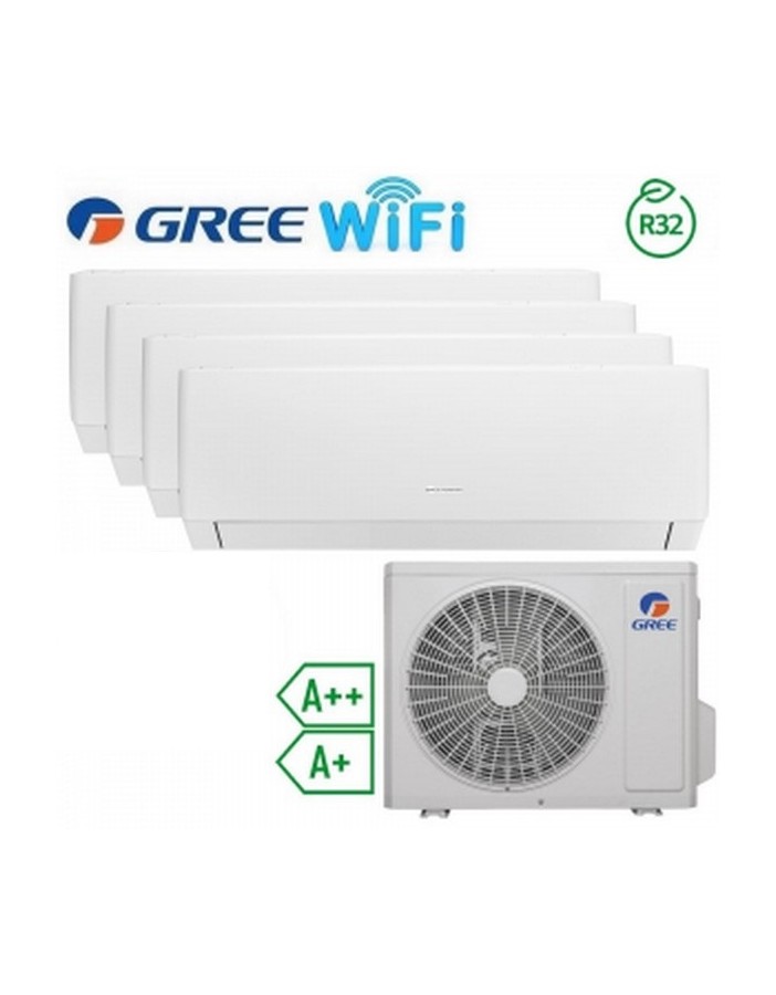 Gree PULAR Quadri split 9000+9000+9000btu wifi A++/A+ R32 avec unité extérieure 28000btu