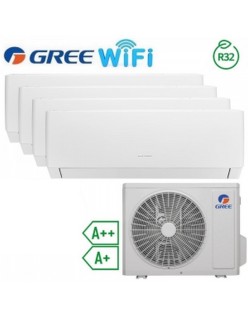 Gree PULAR Quadri split 7000+7000+12000+12000btu wifi A++/A+ R32 con unità esterna da 28000btu