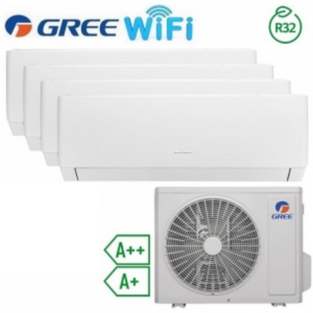 Gree PULAR Split panels 7000+7000+12000+12000btu wifi A++/A+ R32 with 28000btu outdoor unit