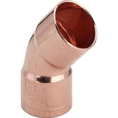 VIEGA RAME A SALDARE CURVA FF 45° D. 22MM