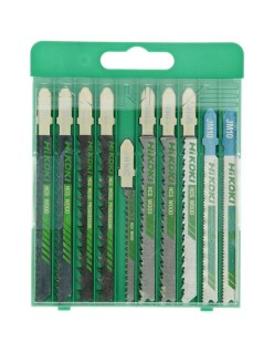 Hikoki-Kit mit 10 Bimetall-Holz/Metall-Stichsägeblättern