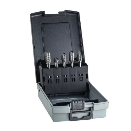 Kit Hikoki de 5 cortadores rotativos tct vástago cilíndrico 6mm