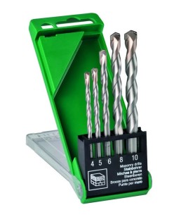 Hikoki kit of 5 cylindrical shank bits d.4x75-10x120mm