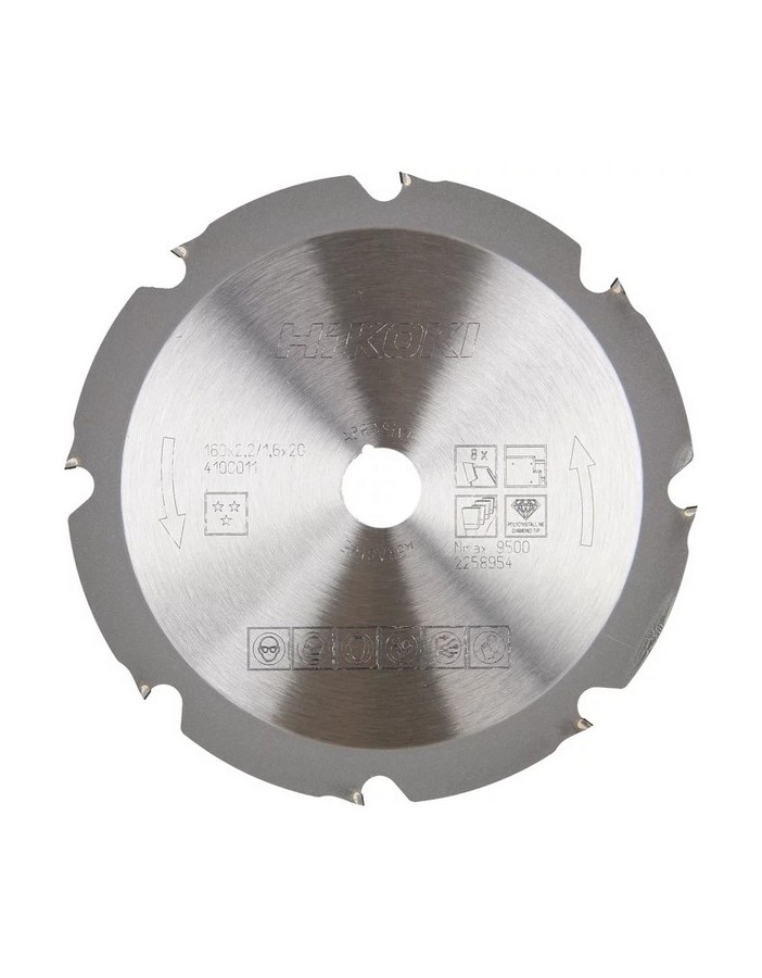 Cuchilla Hikoki x fibrocem. D.160 8D Espesor 2.2