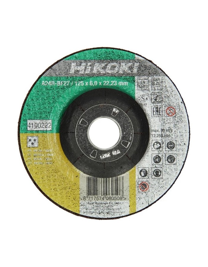 Hikoki Schleifscheibe für Metall d.125x6mm