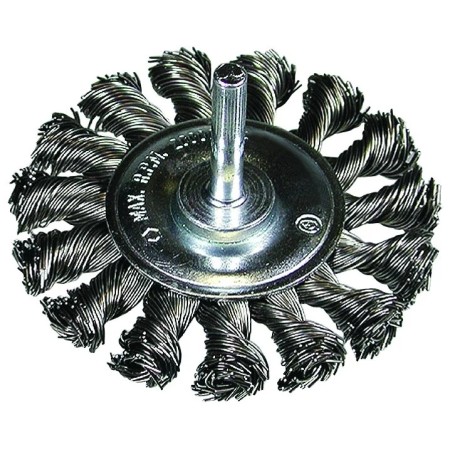 Cepillo circular Hikoki racimos retorcidos d.75mm vástago cilíndrico 6