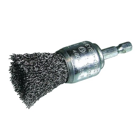 Hikoki wavy wire brush d.25 hex 1/4