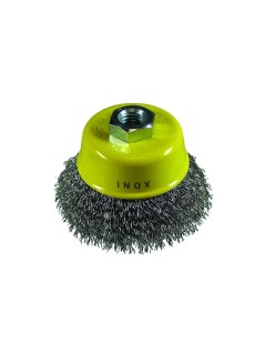 Hikoki gobelet brosse fil ondulé d.75 x acier inoxydable