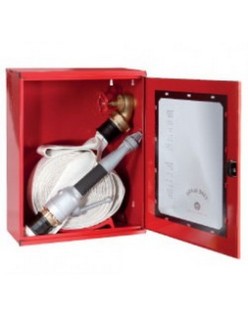Bocciolone 2/er wall-mounted hydrant box DN70 + hose l.25m red