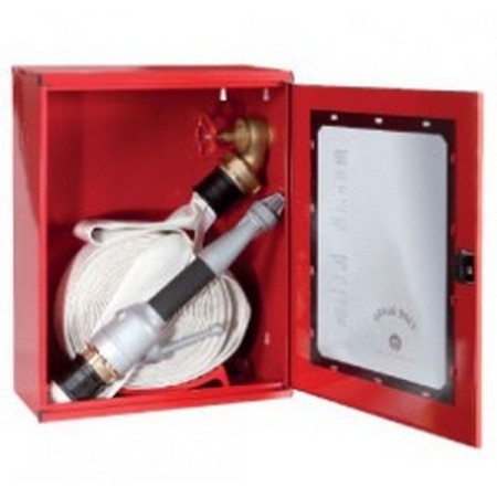 Bocciolone 2/er wall-mounted hydrant box DN70 + hose l.30m red