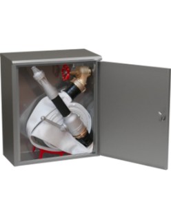 Bocciolone 2/iqx wall-mounted hydrant box DN45 + hose l.30m red