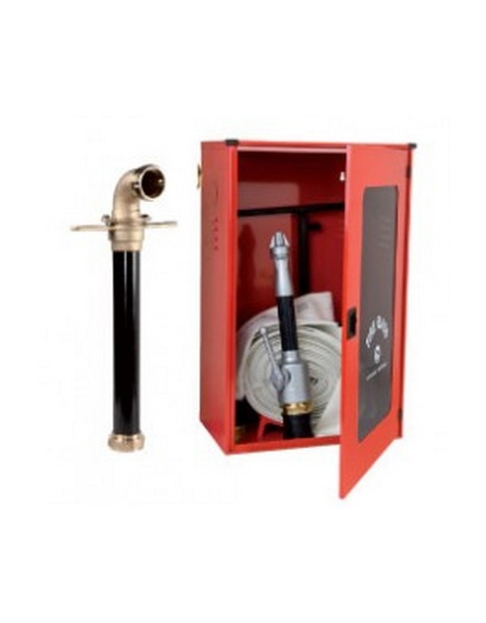 Bocciolone 2/l Boîte de bouche d’incendie enterrée extérieure DN70 + tuyau l.25m bn