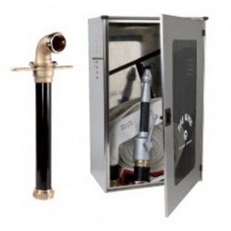 Bocciolone 2/lx underground hydrant box dn70 + hose l.25m bn