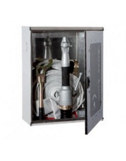 Bocciolone 2/mx external above-ground hydrant box DN70+hose l.20m bn