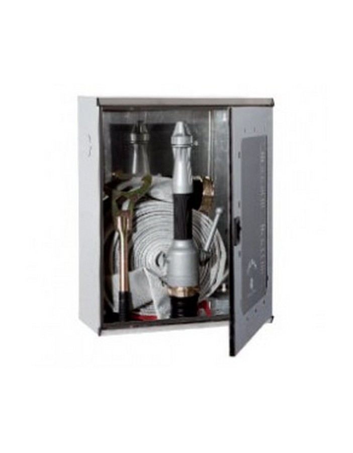 Bocciolone 2/mx external above-ground hydrant box DN70 + hose l.25m bn