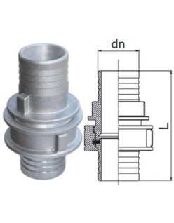 Raccord Bocciolone 20 « c » DN45 UNI804