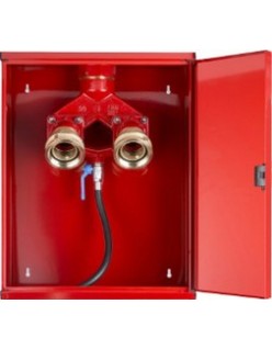 Bocciolone 206 cassetta c/attacco 45° x colonna a secco dn70 inox