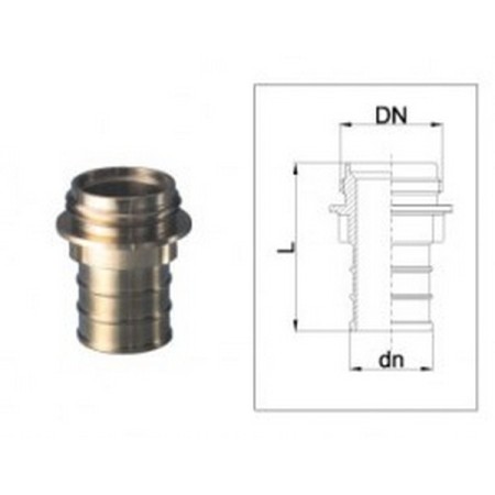 Bocciolone 21 male threaded steerer "a" uni804 dn45