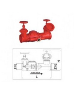 Bocciolone 40/a unidad de conexión de camión de bomberos línea horizontal + 2 hidrantes d. 4"