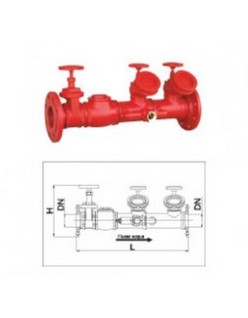 Bocciolone 40/b horizontale Linie Feuerwehrfahrzeug-Anschlusseinheit + 1 Hydrant DN80