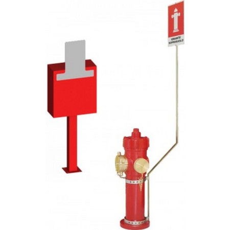 Bocciolone 499 Mast x Schild auf einer oberirdischen Säule