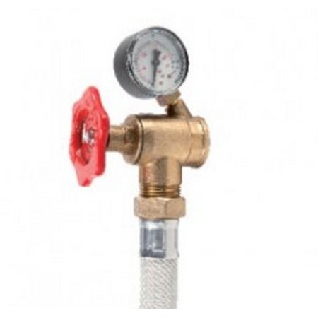 Robinet d’incendie Bocciolone 629 d. 1"fx1"m avec raccord manomètre