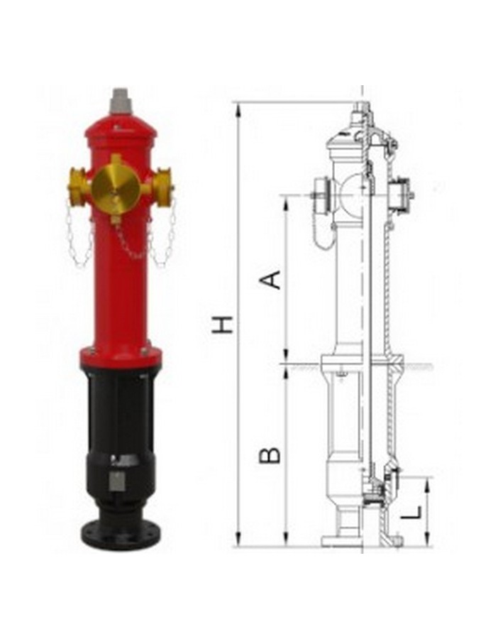 Bocciolone 66/b Aboveground Hydrant "C" DN100 2xdn70 p.960