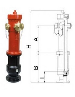 Bocciolone 66/c aboveground hydrant "a" dn150+fire engine dn100 p.700
