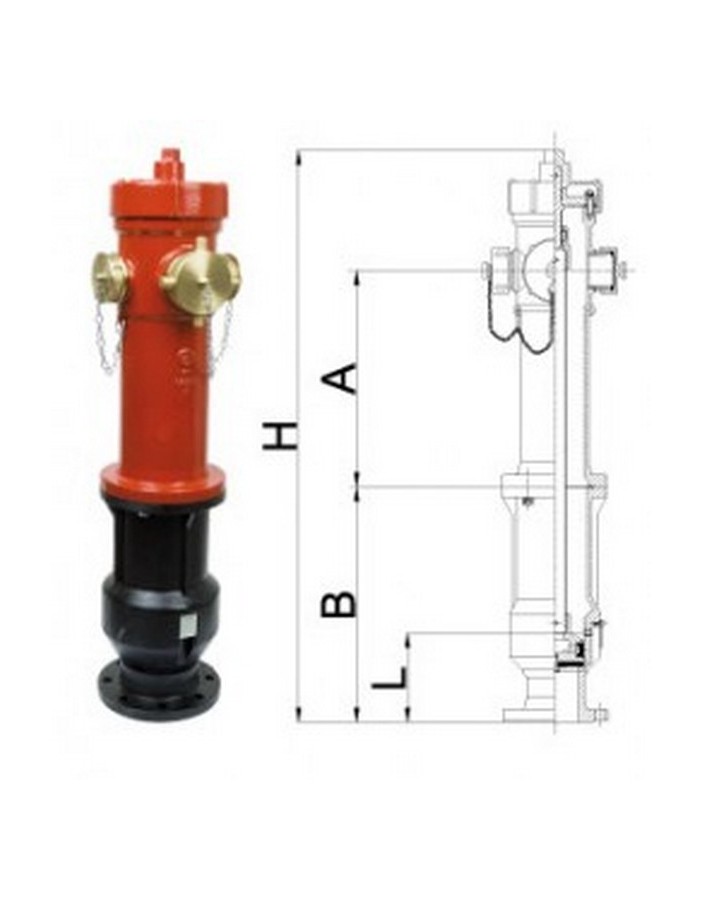 Bocciolone 66/c Aufflurhydrant "A" DN150+Feuerwehrfahrzeug DN100 P.700