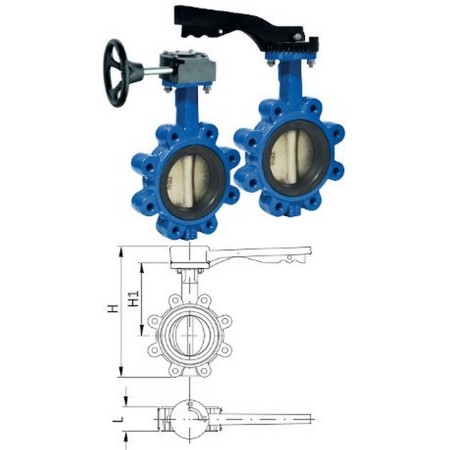 Bocciolone 750/L Butterfly Valve Jul PN16 DN150 Cast Iron
