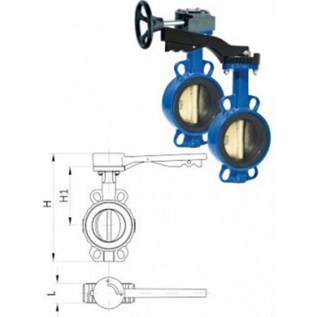 Bocciolone 750/w butterfly valve wafer pn16 dn60 cast iron