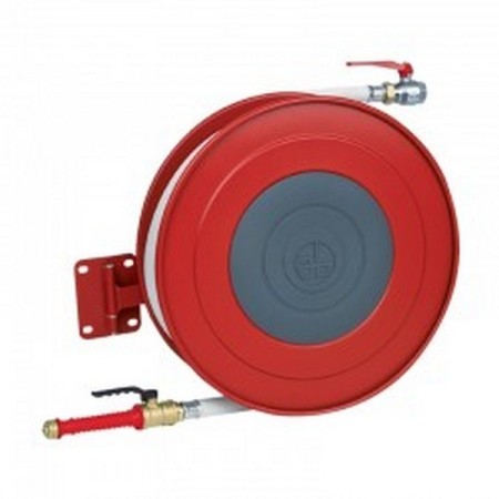 Bocciolone 80/zn wall/niche hose reel DN25 l.30m bn+sprayjet