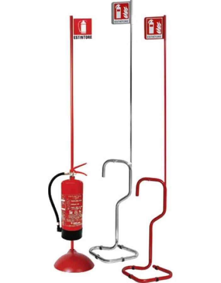 Bocciolone 898 fire extinguisher stand w/plast base. red