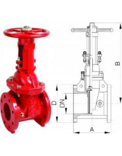 Bocciolone 961/FM GATE VALVE OS&Y FLANGED CONNECTION DN80 PN16