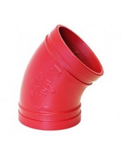 Bocciolone gr8lok 936 curva 45° d. 1.1/4" pintado de rojo