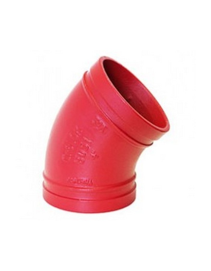 Bocciolone gr8lok 936 courbe 45° d. 2" peint en rouge